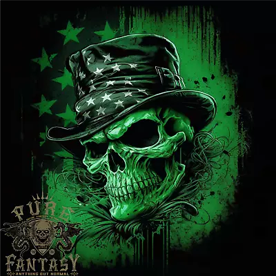 Buy Green Skull St Patricks Day Irish Paddys Day Mens T-Shirt 100% Cotton • 10.75£