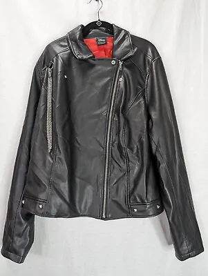 Buy Disney Her Universe Women's Sz XL Faux Leather Jacket Speak Of The Devil 3178 • 27.40£