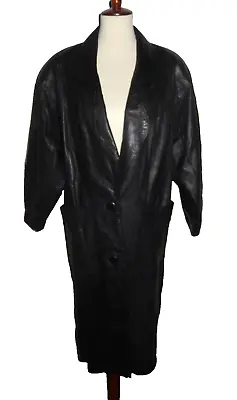 Buy Leather Small Overcoat Trench Cosplay Halloween Matrix Dom Biker Rocker Goth • 48.31£