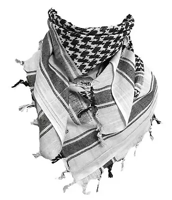 Buy Keffiyeh Head Scarf - 100% Cotton Palestinian Desert Army Wrap Scarf Shemagh • 8.29£