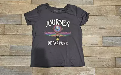 Buy Journey Departure T-shirt Rock Band Concert Women's Gray With Graphic (L) • 12.31£