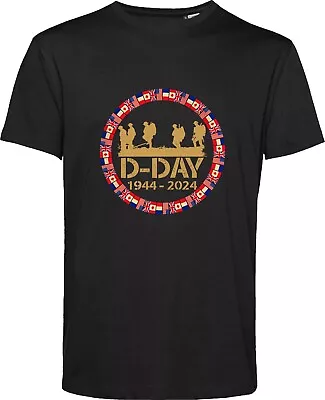 Buy D-Day T Shirt Normandy Landings Invasion Anniversary 1944-2024 UK Flag Gift Top • 9.99£