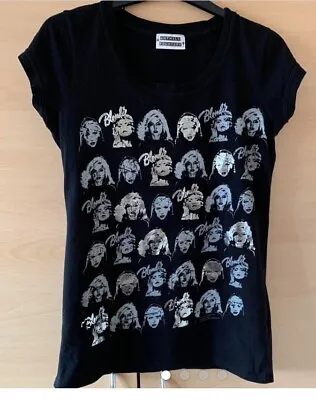 Buy Blondie Anthill  Rockwear Women Short Sleeve Black Blondie T Shirt Size Uk10 • 20£