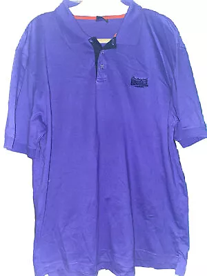 Buy Lonsdale Mens Purple Short Sleeve Collared Polo T-Shirt , Size XXL • 9£