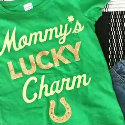 Buy Lucky Charm Green Shirt Denim Shorts Girl School Patrick’s Day 5 School Outfit • 31.37£