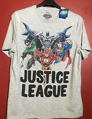 Buy Justice League T Shirt Size Medium New With Tag Dc Comic Retro Style Flash! • 7.99£