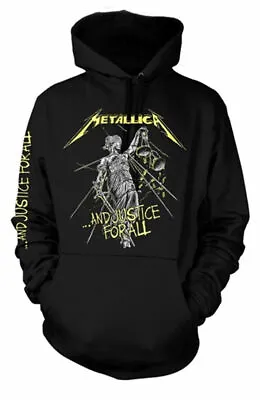 Buy Metallica Hoodie And Justice For All Hooded Top Black Official Rock Metal Band • 43.98£
