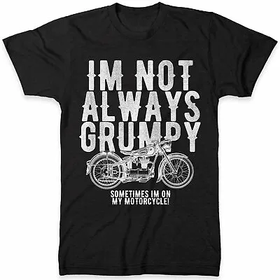Buy Motorcycle T Shirt Men Im Not Always Grumpy Grandpa Dad Funny Biker Gift Tshirt • 16.99£