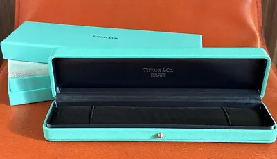 Buy Tiffany & Co Packaging Leather Necklace Box In Hard Box • 54.99£