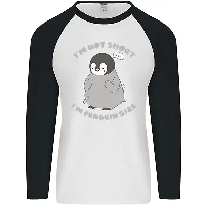 Buy Im Not Short Im Penguine Size Funny Mens L/S Baseball T-Shirt • 9.99£
