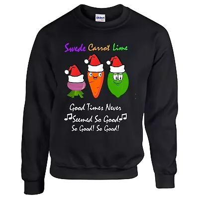 Buy Christmas Jumper  Swede, Carrot, Lime  Sweet Caroline Inspired Novelty Jumper • 24.99£