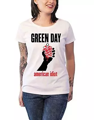 Buy GREEN DAY - AMERICAN IDIOT HEART WHITE - Size L - New GTS - I72z • 11.93£
