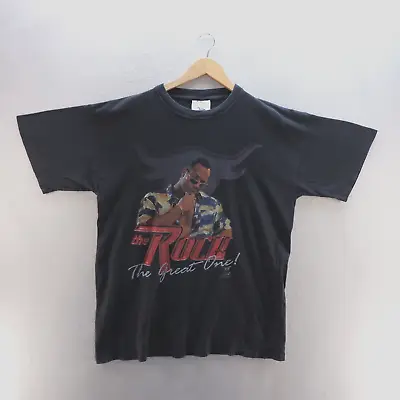 Buy Vintage The Rock T Shirt Large Black The Great One 2000 WWF WWE Wrestling 90s • 79.99£