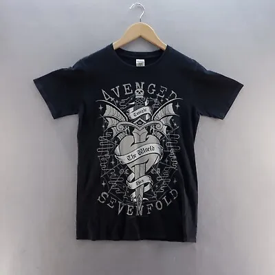 Buy Avenged Sevenfold T Shirt Small Black Dagger Heart Graphic Print Rock Band Music • 14.99£