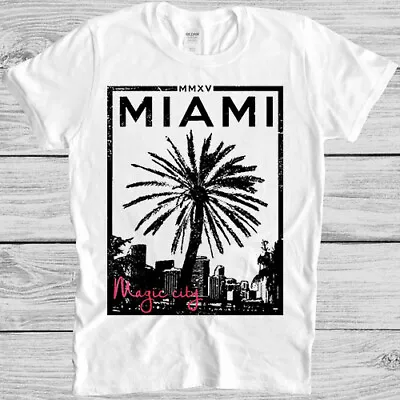 Buy Miami T Shirt Magic City Beach Poster Vintage Cool Tee M20 • 6.35£