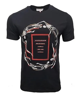 Buy Alexander Mcqueen Skeleton Ghost T-shirt Black Red White Gothic Skull Rare Mcq • 80.74£