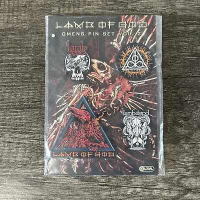 Buy Omens Pin Set Vol. 2 Lamb Of God- Pantera  For Legacy  Tour VIP Merch • 24.01£