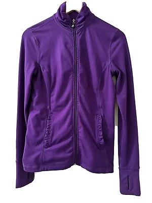Buy Core Andrea Jovine Brand Purple Zipper  Workout Women'sjacket W/thumb Holes • 18.94£