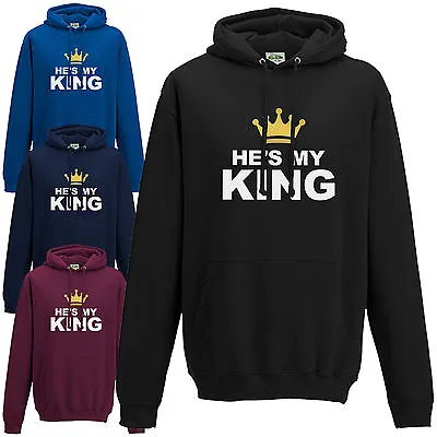 Buy He's My King Hoodie - His & Hers Cute Relationship Queen Gift Unisex Hoody Top • 23.81£