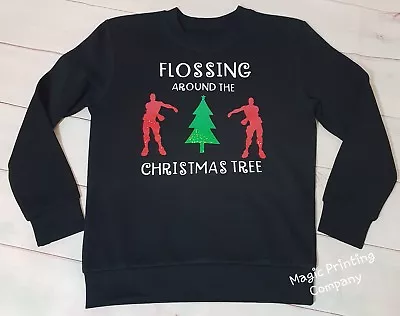 Buy Boys CHRISTMAS JUMPER FLOSSING AROUND TREE Sweatshirt Girls XMAS Gift TOP Kids  • 16.99£