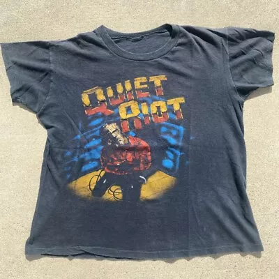 Buy Vintage 1983 Quiet Riot Metal Health Tour Shirt Sz S • 118.12£