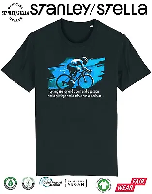 Buy Mens Cycling Quote T-Shirt - Joy Pain Solace Passion - Cyclist Bike Clothing Tee • 10.99£