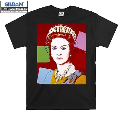 Buy Englad Andy Warhol Queen T-shirt Elizabeth T Shirt Men Women Unisex Tshirt 4589 • 11.95£