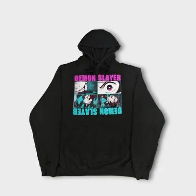 Buy Demon Slayer Anime Black Hoodie Sweatshirt - Men's Size Medium • 19.99£