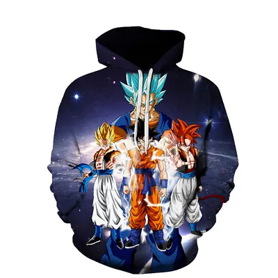 Buy Adult DBZ Super Saiyan Son Goku Long Sleeve Sweatshirts Hoodie Pullover S-6XL • 27.59£