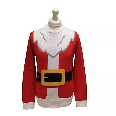 Buy WW868 Men's Festive Fun Red White Santa Christmas Jumper Top UK S EU 48 • 14.99£