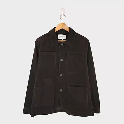 Buy OLIVER SPENCER Men's Dark Brown Corduroy Chore Jacket - M - Excellent Condition • 59.99£