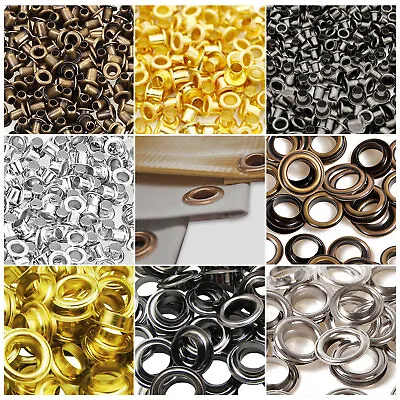 Buy 4mm - 20mm Metal Eyelets Grommets Washer For Leather Crafts Clothing Bags Repair • 12.09£