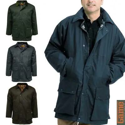 Buy Mens GAME British Country Jacket | Waxed Cotton | Padded Raincoat | Quilted Coat • 39.95£
