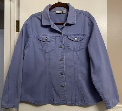 Buy Chico's Women's Purple Denim Jean Jacket Size 3-XL  Vintage • 13.16£