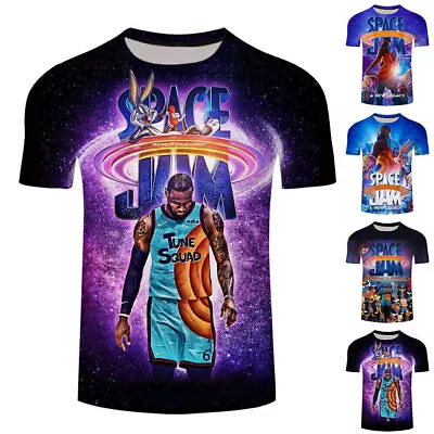 Buy SPACE JAM T-Shirt Kids Boys Girls Short Sleeve Shirts Summer Tops Tee Beach‎- • 5.39£