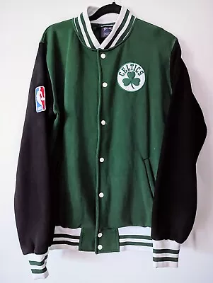 Buy Men's Letterman Boston Celtics Varsity Jacket Black & Green NBA Size XL • 60£