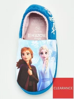 Buy Disney Frozen Girls Disney Frozen 2 Elsa And Anna Slipper Size 12 Younger NEW • 9.36£