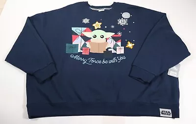 Buy Disney Star Wars Womens Grogu The Child Christmas Scented Sweatshirt Sz 1X • 35.39£