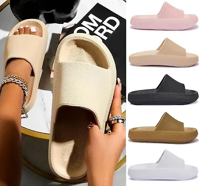 Buy Womens Ladies Ultra Soft Summer Slip On Mule Slides Sliders Sandals Slippers Sz • 7.95£