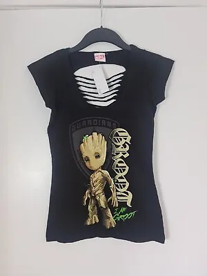 Buy Marvel Groot Guardians Of The Galaxy  T Shirt Size XS Women's I Am Groot Top EMP • 9.99£