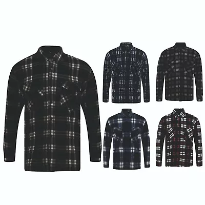 Buy Mens Fleece Shirt Lumberjack Work Coat Jacket Check Thermal Winter Warm NEW  • 9.95£