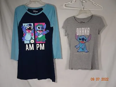 Buy Disney Lilo & Stitch Ohana T-Shirt & Dress Pajamas Adult Small 2 Pcs • 22.72£