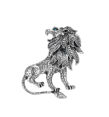 Buy Stunning Vintage Look Silver Plated Retro Lion King Celebrity Brooch Broach Pin • 17.99£