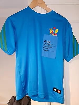 Buy Genuine Blue Adidas Lego T-Shirt With Pocket 13-14yr 164cm Excellent Condition • 6.50£