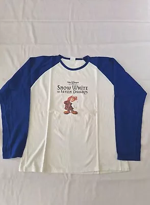 Buy Walt Disney Snow White Promo Baseball Style T-Shirt  Blue & White Size XL • 12£