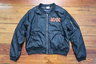 Buy ACDC 1981 World Tour Bomber Jacket Top Coat Shirt Blazer 80s Womens Plus Size 1X • 37.92£