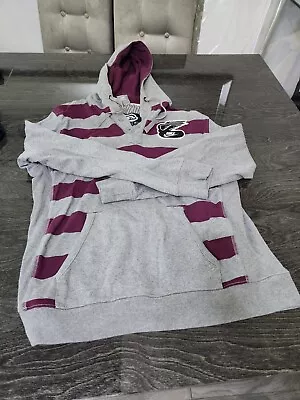 Buy Nike Track And Field Button-up Hoodie In Grey And Deep Purple Stripes With... • 25£