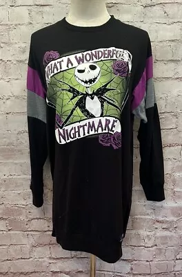 Buy Disney Nightmare Before Christmas Long Sleeve Shirt/Dress/Sleepwear Size XS • 14.59£