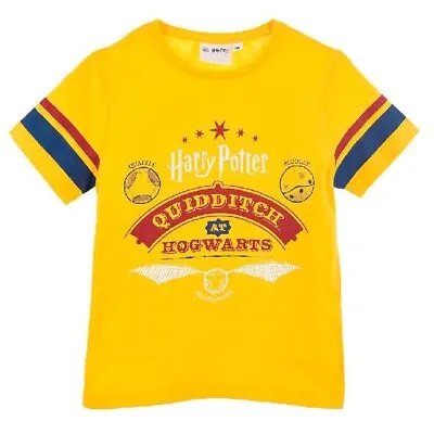 Buy Harry Potter Childs T-Shirt Cotton Blend - Sizes Age 6-12 Quidditch At Hogwarts • 12.90£