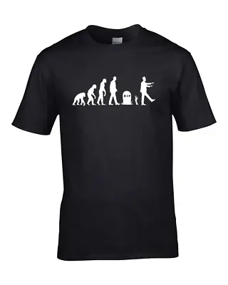 Buy ZOMBIE EVOLUTION- Walking Undead Evolution Of Man Parody Men's Tshirt • 14.95£